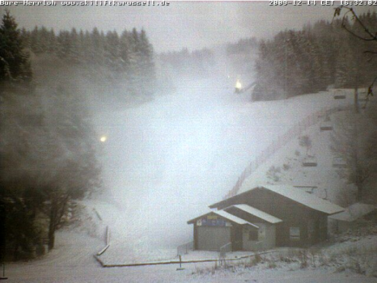 Sneeuw in Winterberg, webcam shot van gistermiddag